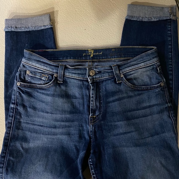 7 For All Mankind Jeans Ankle Skinny Size 28 - Picture 3 of 5